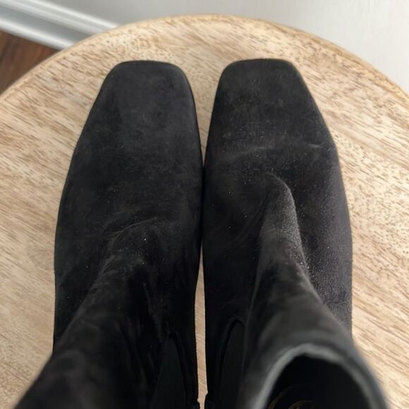 Womens Sam Edelman Lani Square Toe Chelsea Boots in Black Suede NWOB - Picture 9 of 10